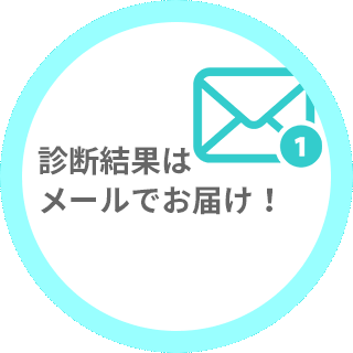 診断結果はメールでお届け！